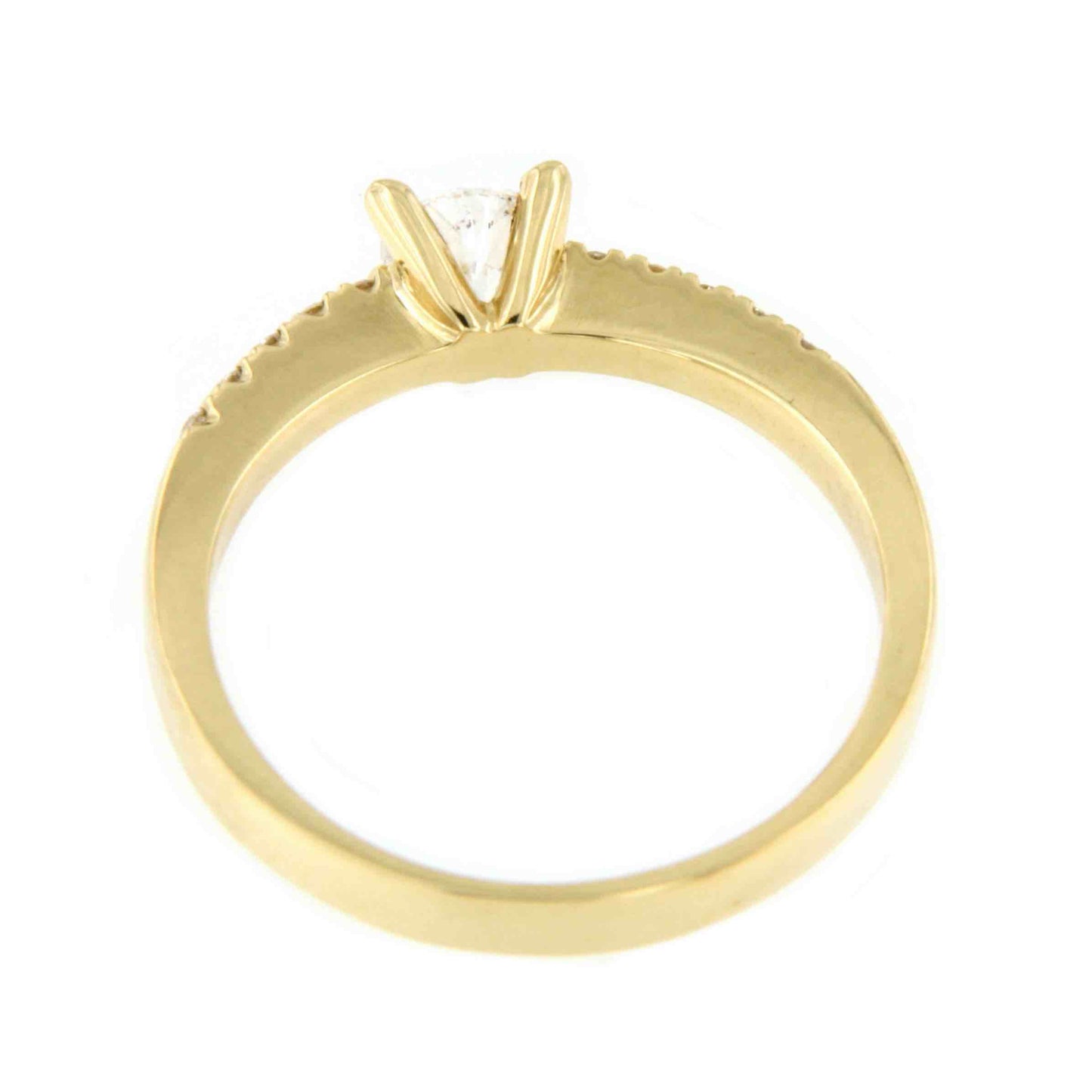 Solitario oro TI AMO con brillantes