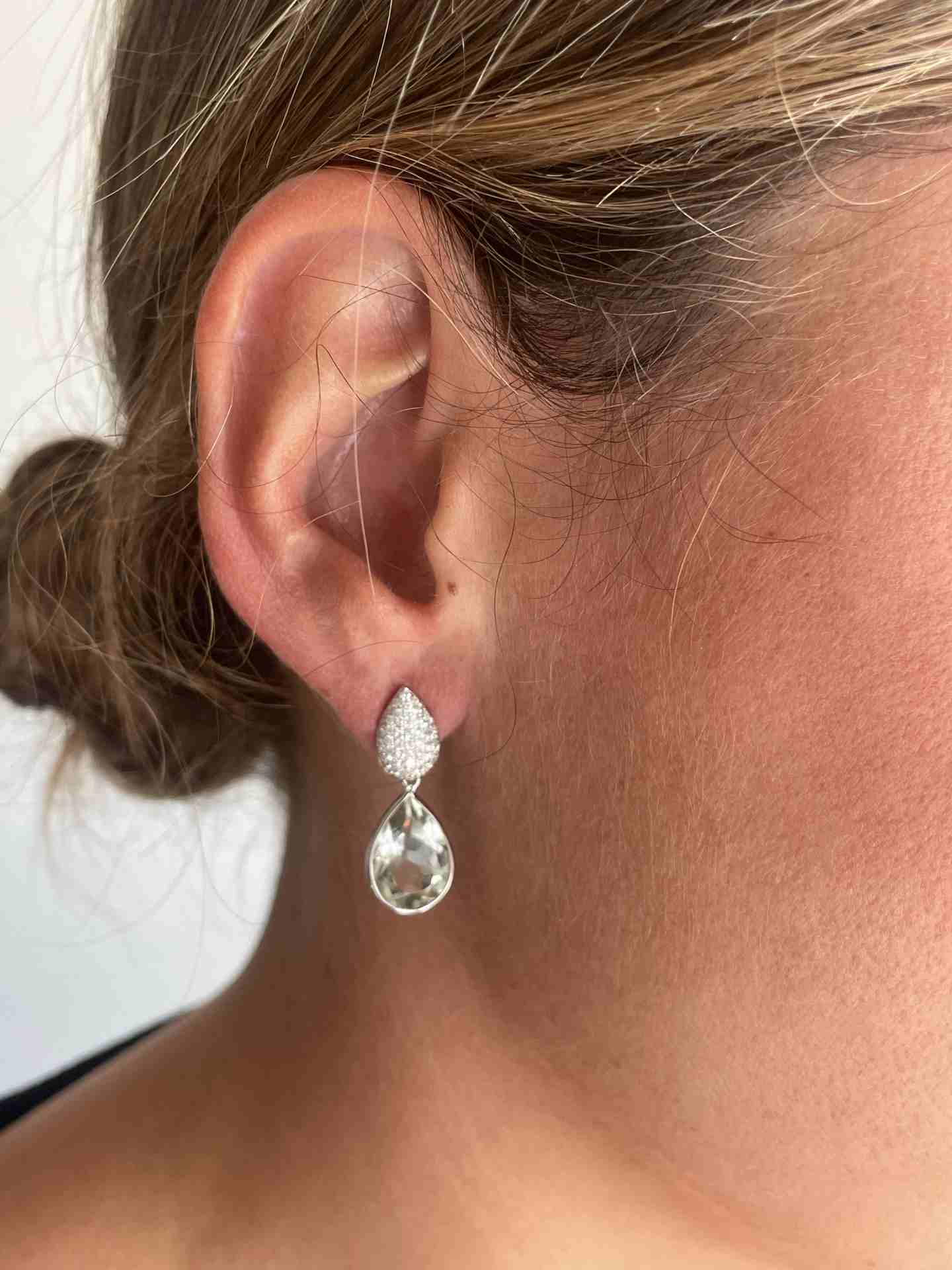 Colgantes PAU para pendientes desmontables en oro blanco de 18 ktes