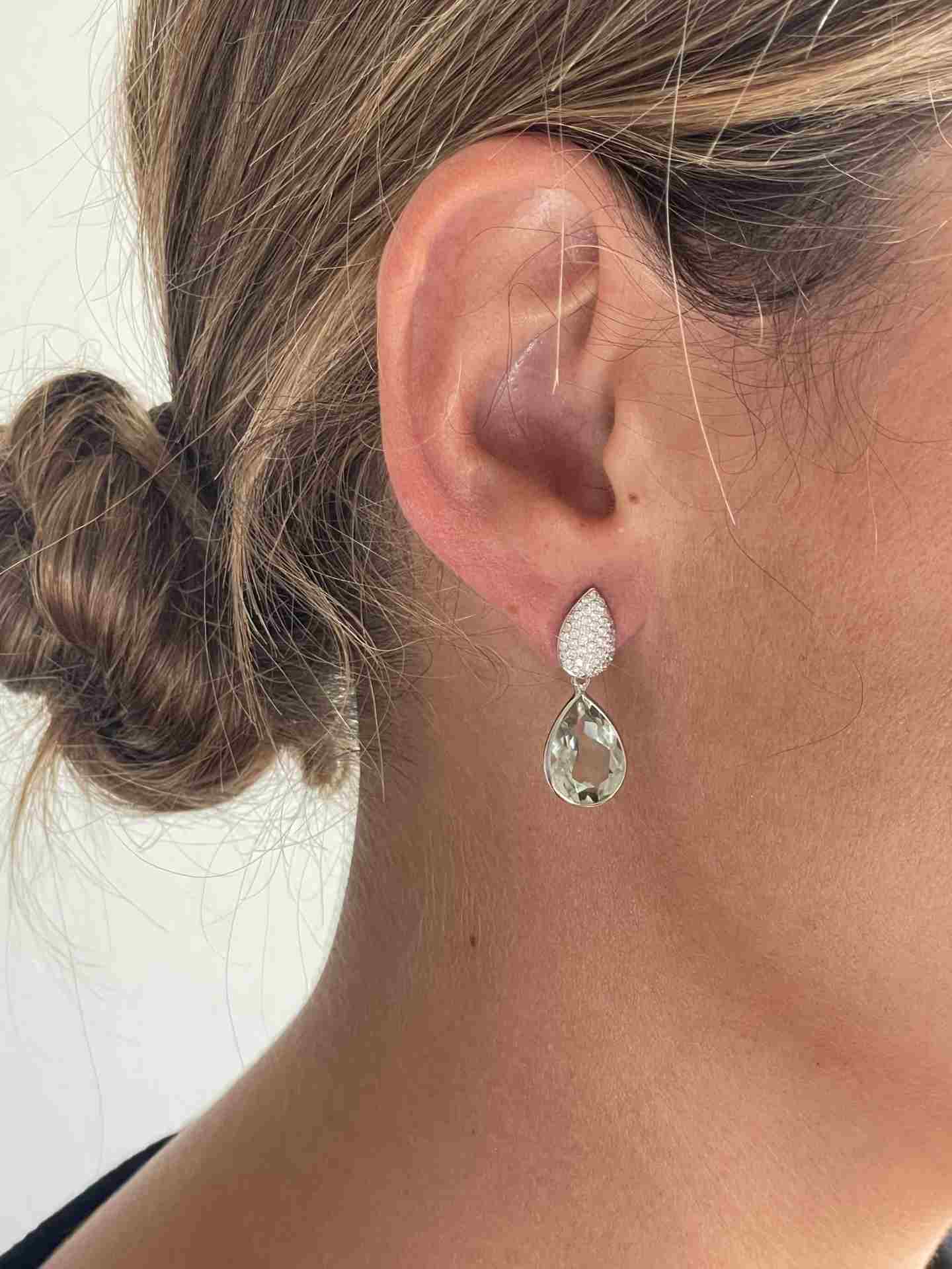 Colgantes PAU para pendientes desmontables en oro blanco de 18 ktes