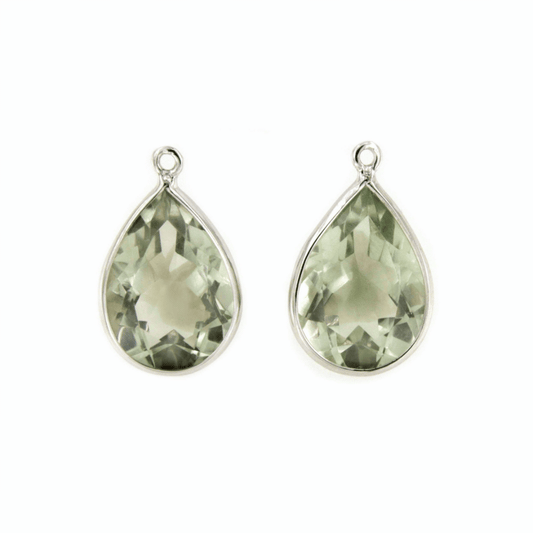 PAU pendants for detachable earrings in 18k white gold