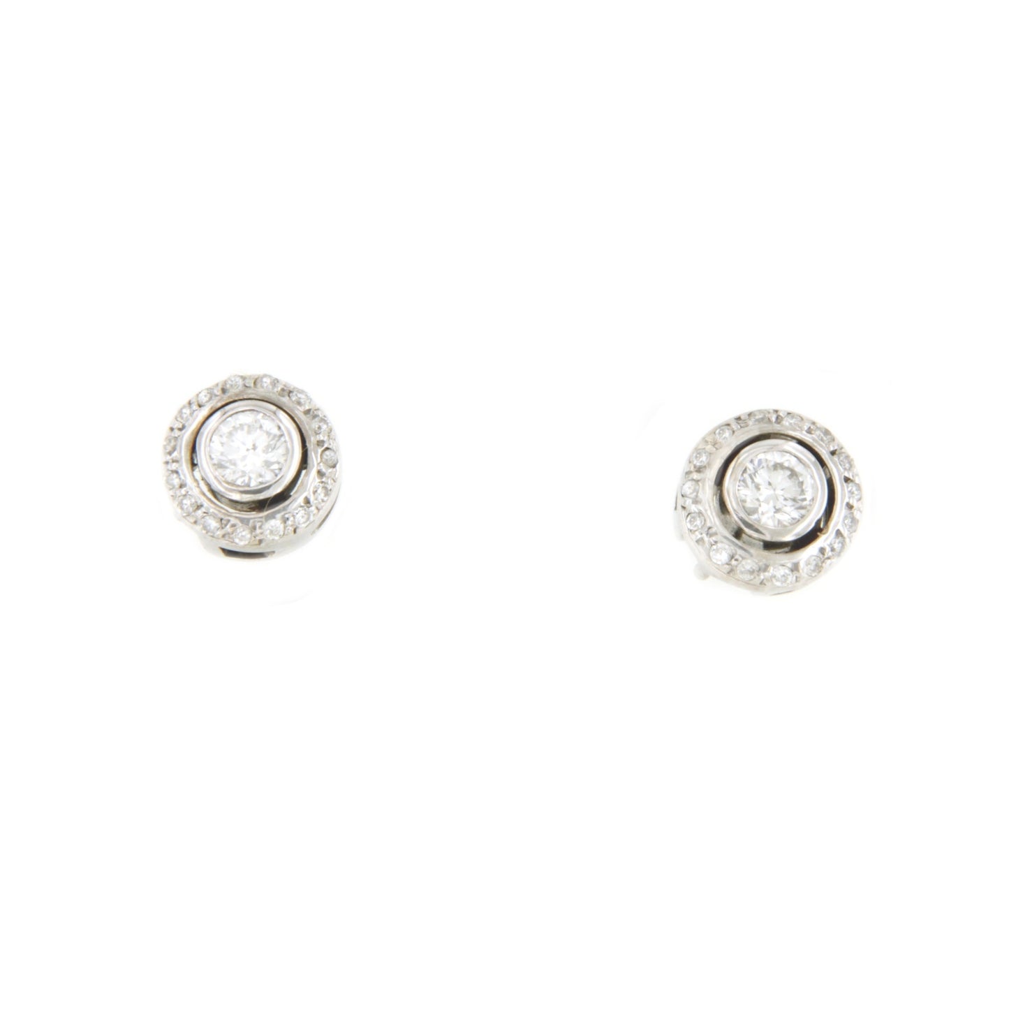 Pendientes GITANO desmontables en oro blanco y brillantes