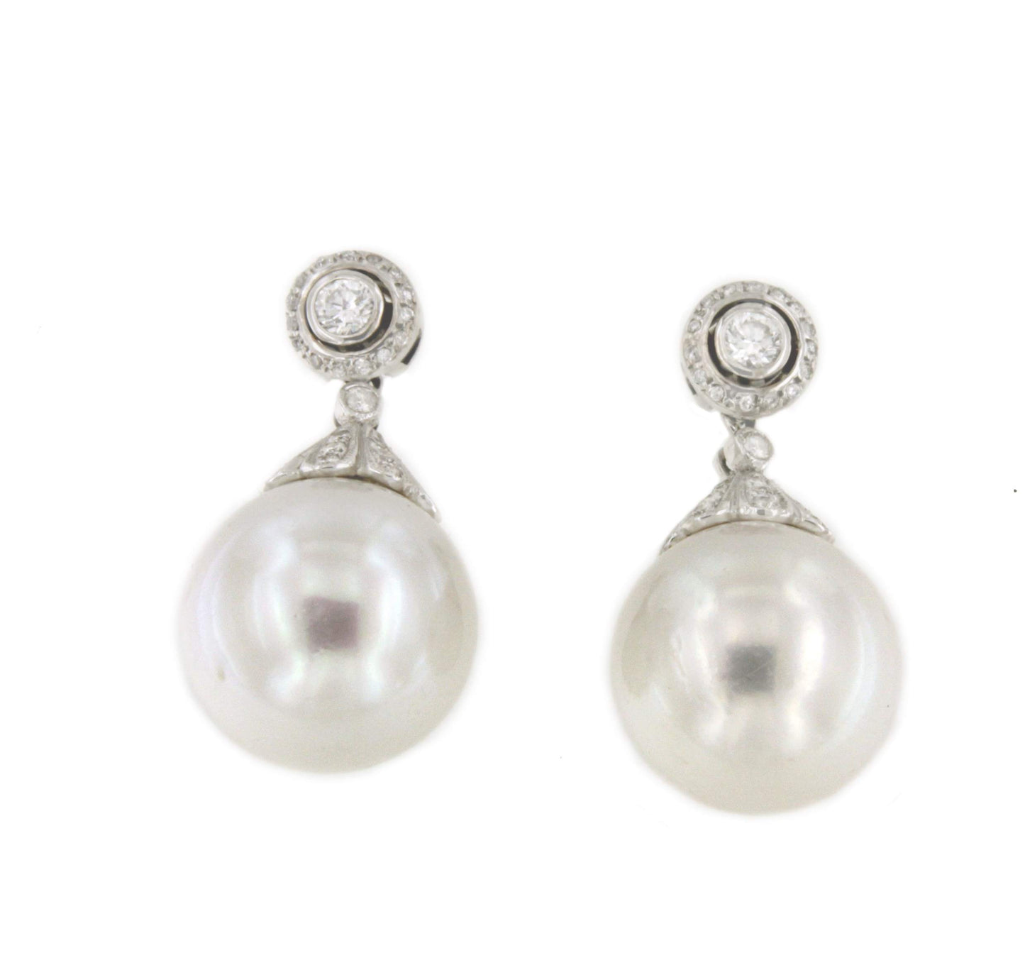 Pendientes GITANO desmontables en oro blanco y brillantes