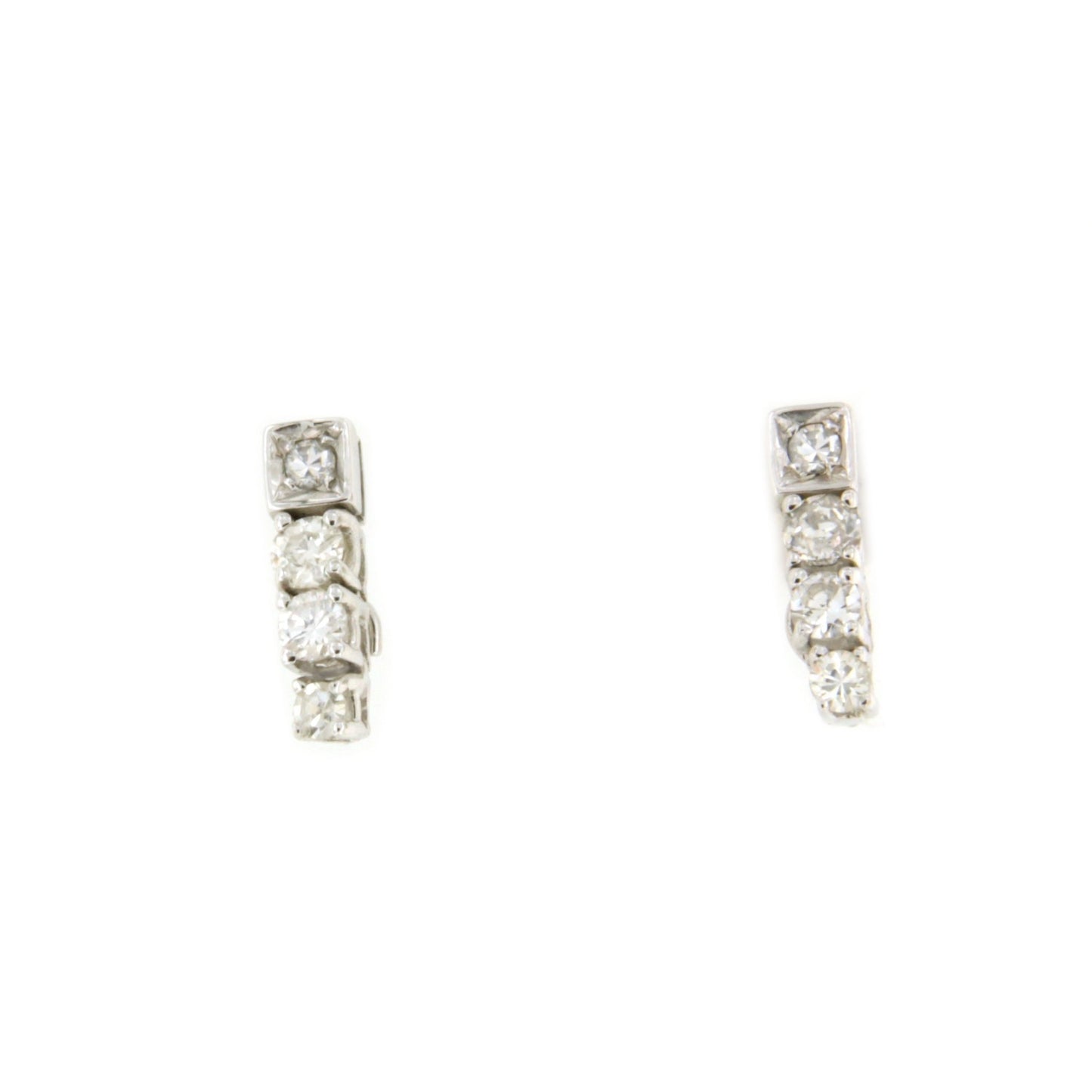 TERESA detachable earrings in 18k white gold and diamonds