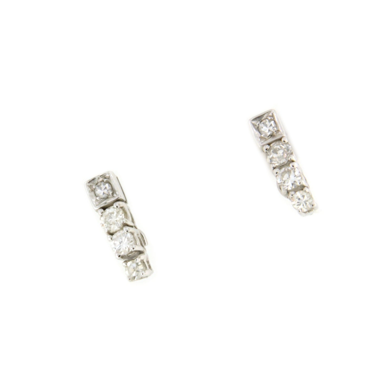 TERESA detachable earrings in 18k white gold and diamonds