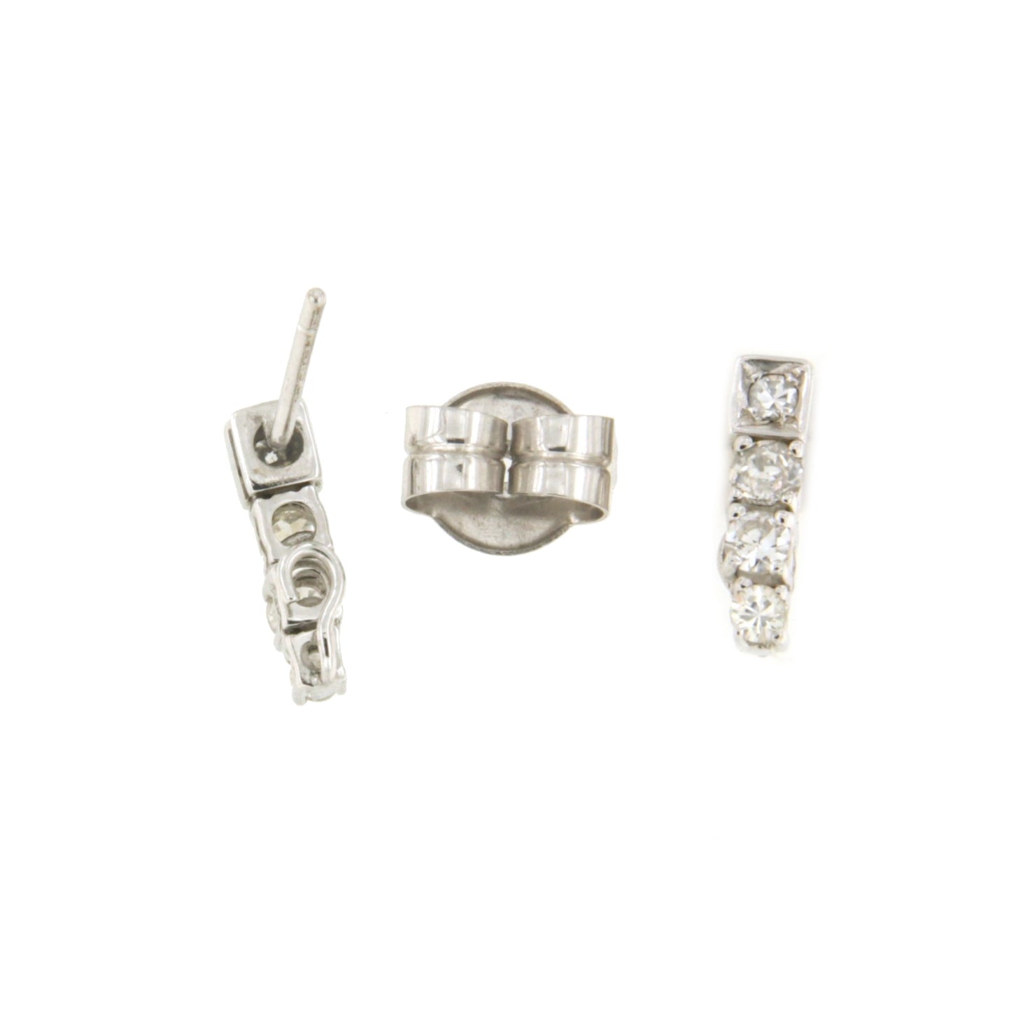 TERESA detachable earrings in 18k white gold and diamonds