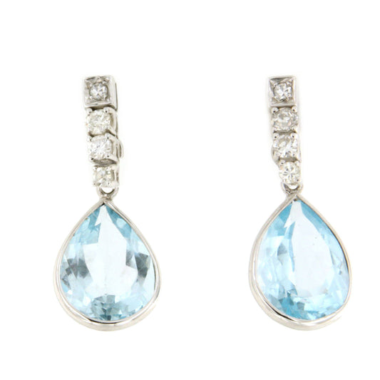 TERESA detachable earrings in 18k white gold and diamonds