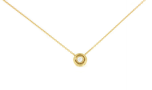 BEAUVAIS chain with 18k yellow gold pendant and diamond.