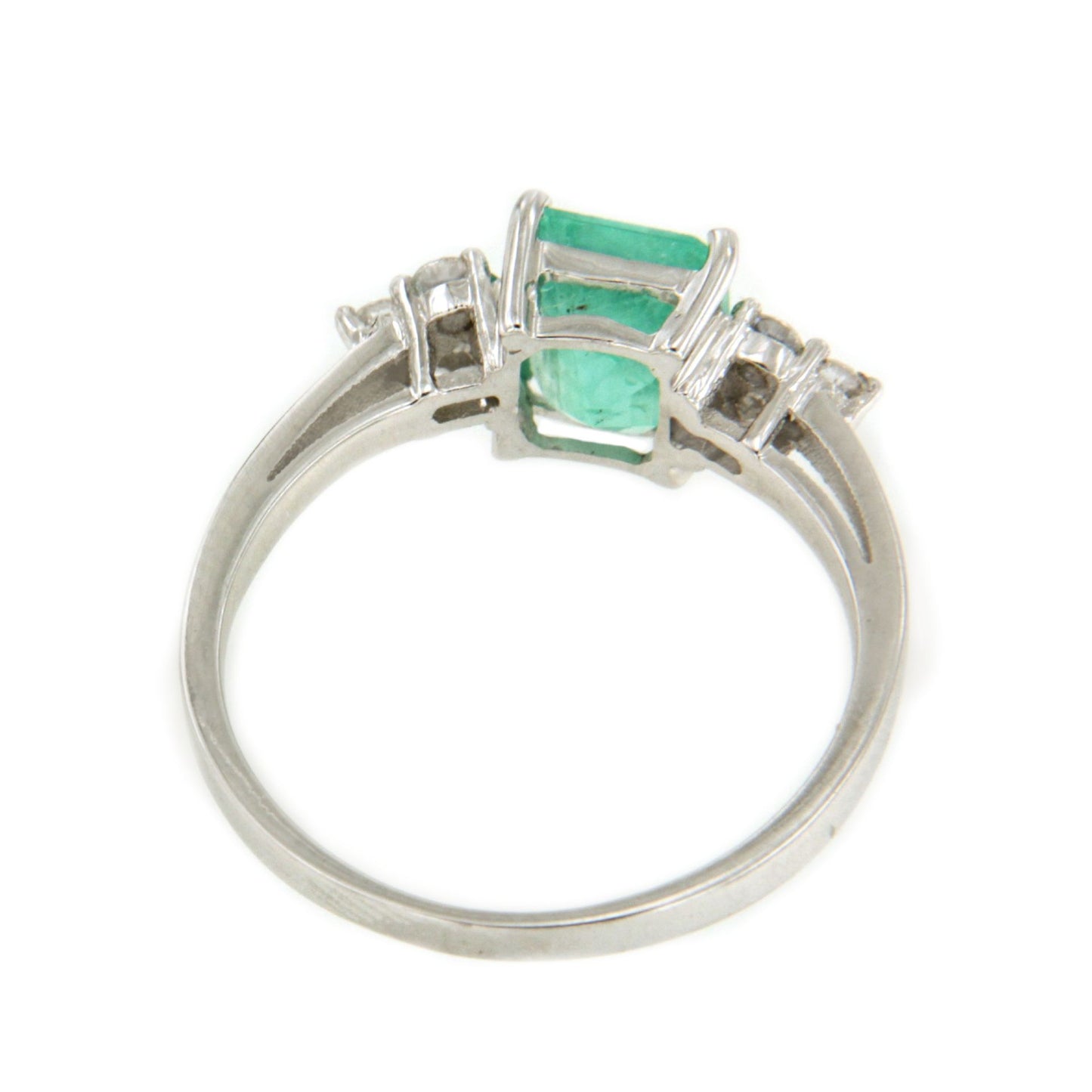 THIONVILLE ring with emerald and diamonds in 18k white gold