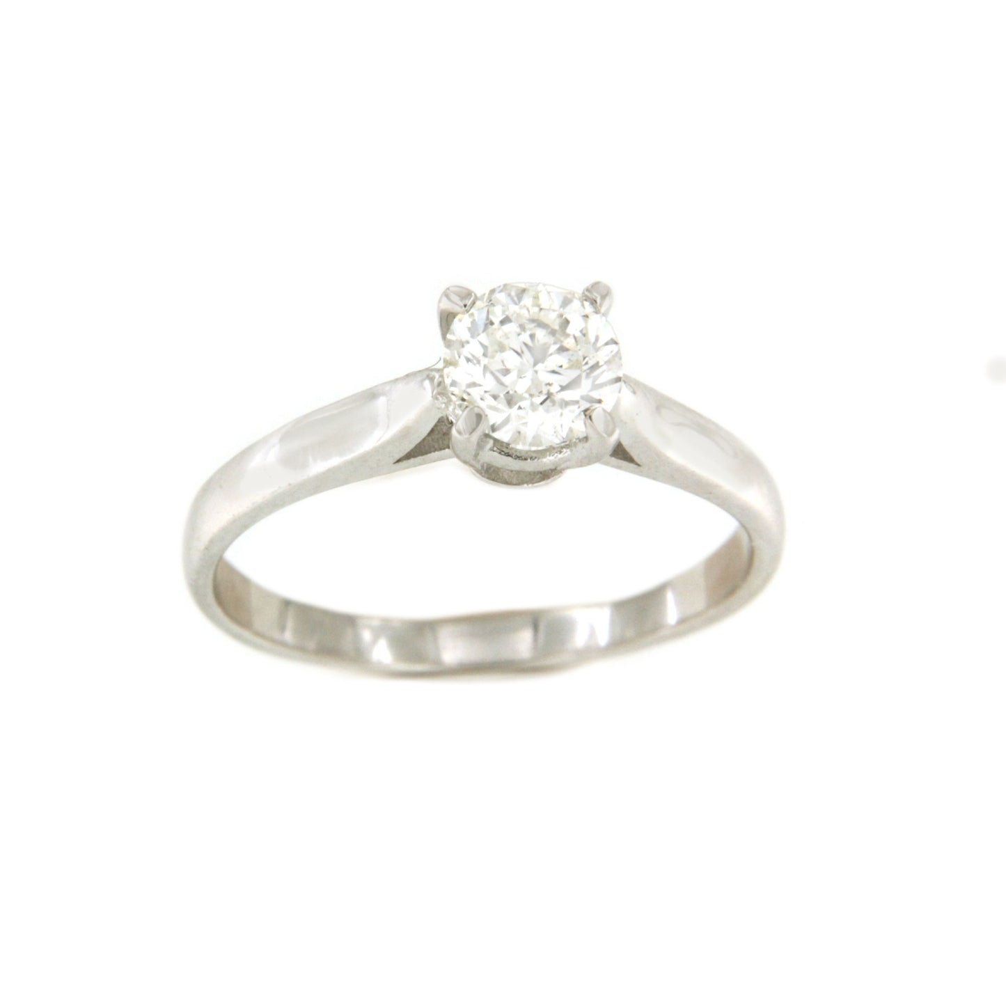 LAVAL classic solitaire diamond ring in 18k white gold