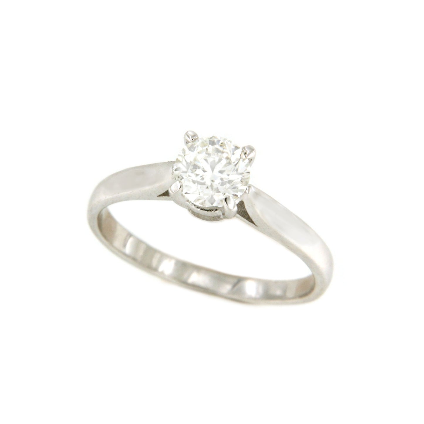 LAVAL classic solitaire diamond ring in 18k white gold