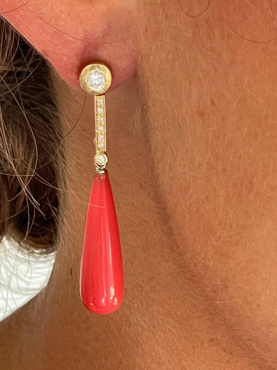 NEVERS detachable stud earrings in 18k yellow gold