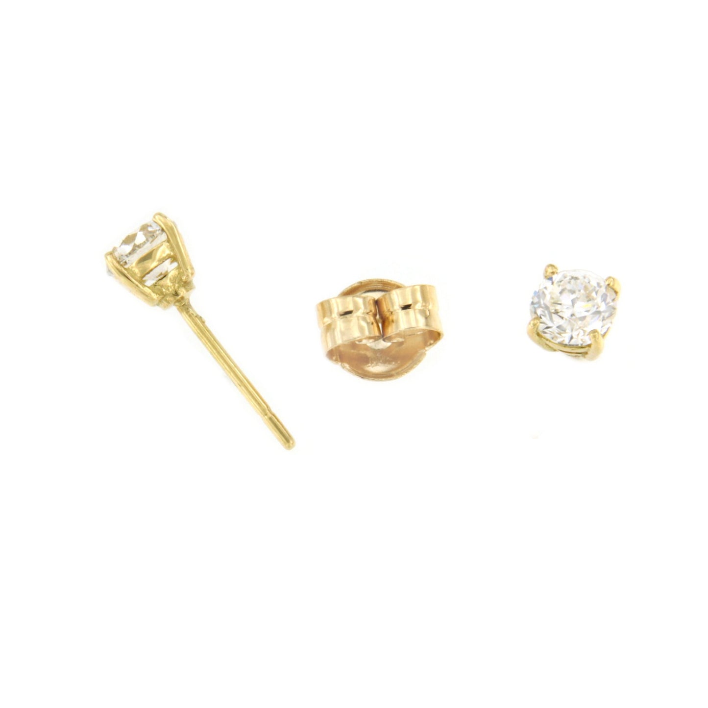 DAX solitaire diamond pendant in four prongs in 18k yellow gold