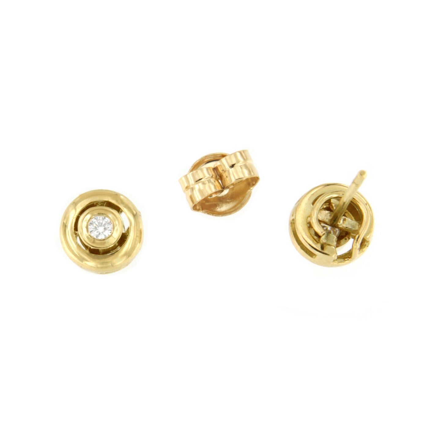 MOKKARILLOS detachable stud earrings with diamonds in 18k gold