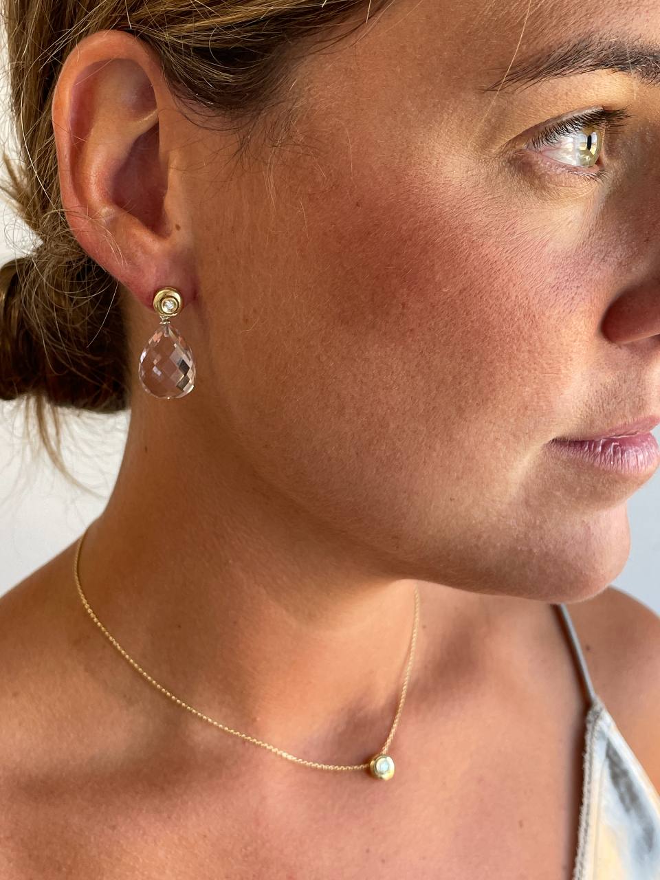 MOKKARILLOS detachable stud earrings with diamonds in 18k gold