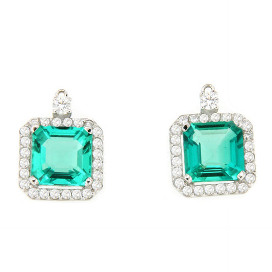 KIOTO pendants, in 18k white gold, emeralds and diamonds