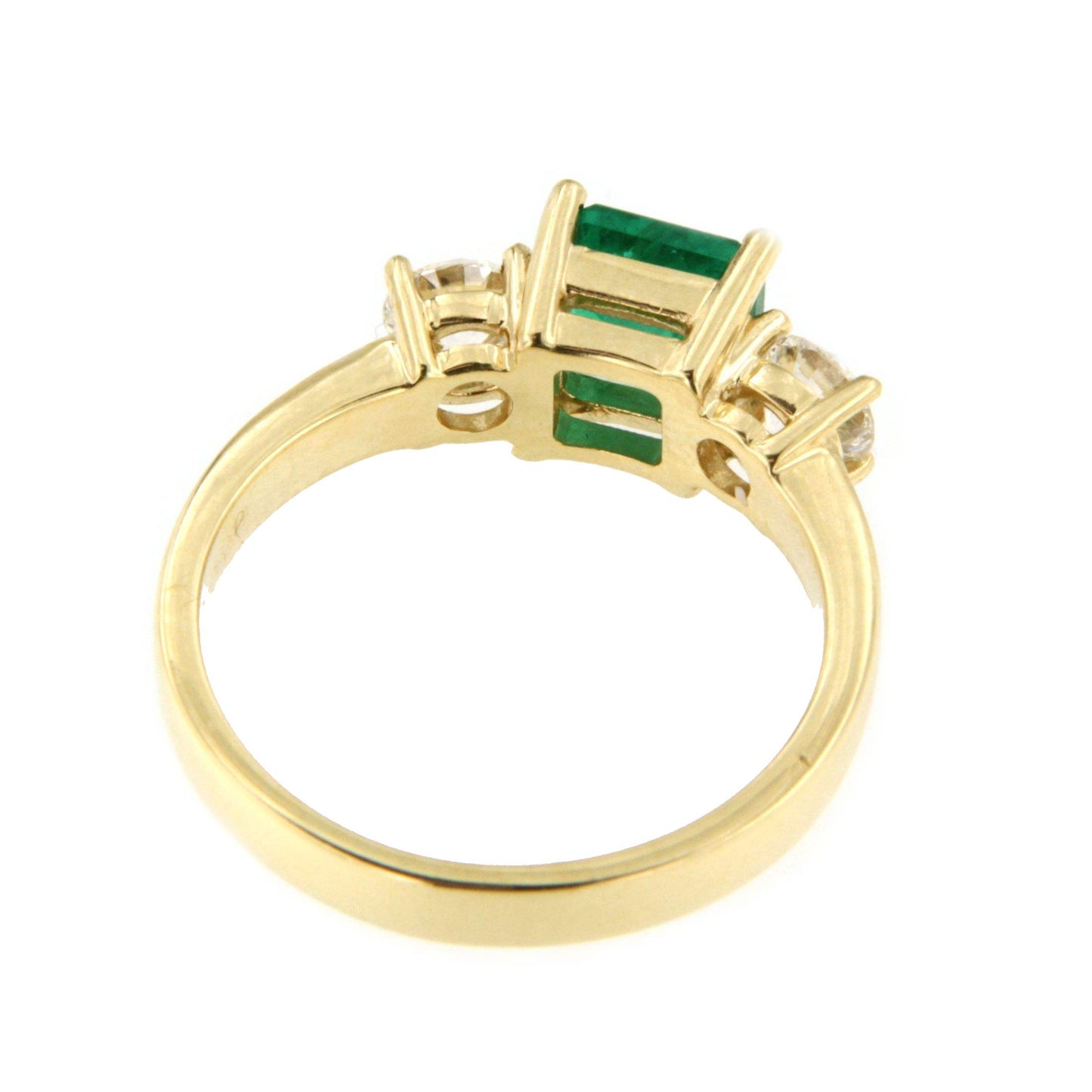ALJARAFE ring in 18k yellow gold with emeralds and diamonds