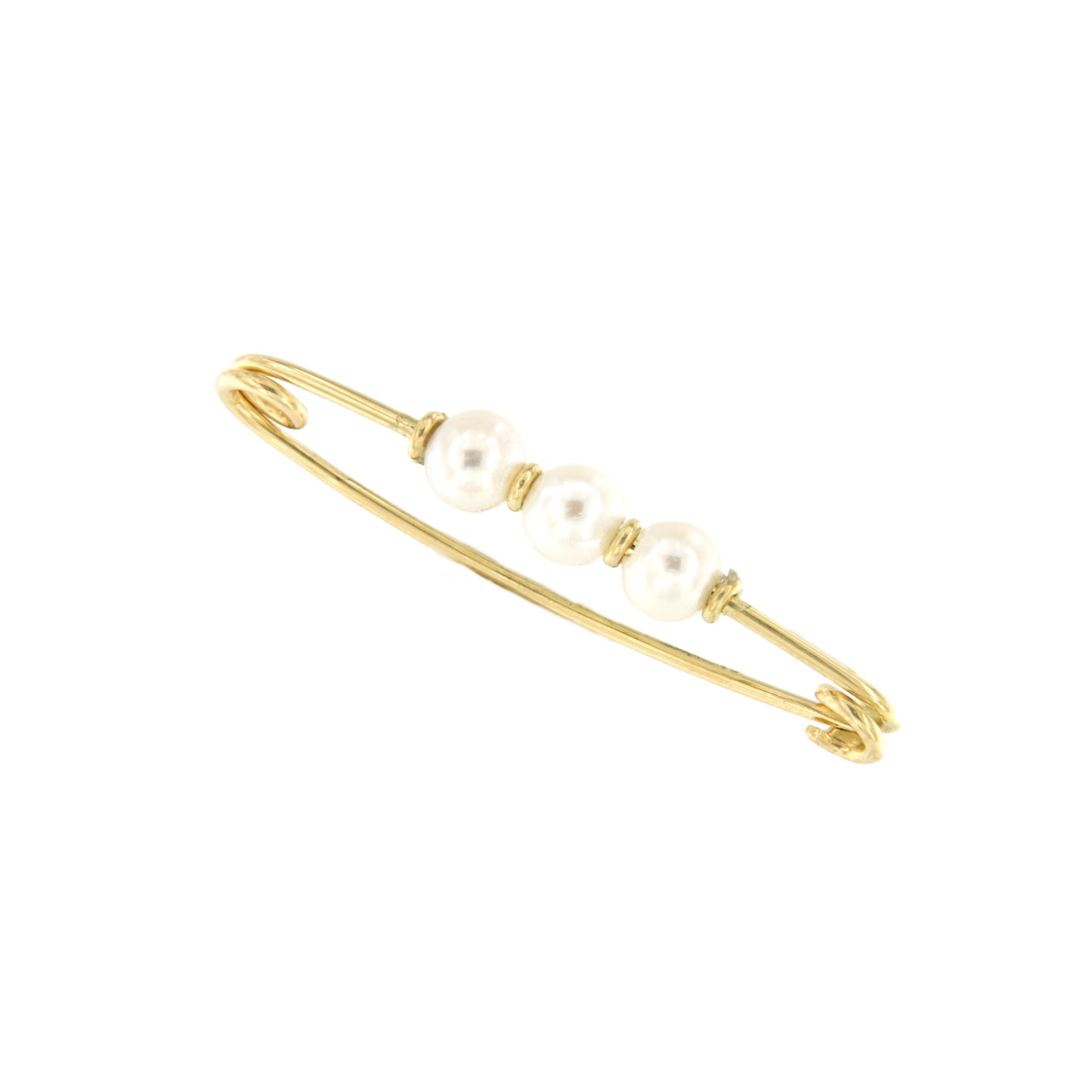 18-karat yellow gold Louis pin with coral/pearls/turquoise