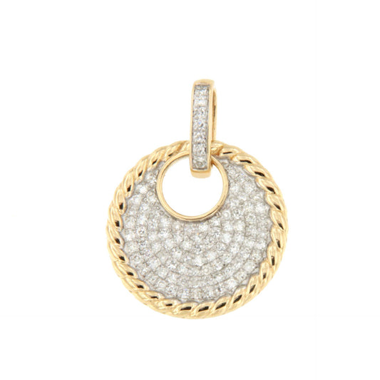 AZAIRA pendant in 14k yellow gold with diamonds