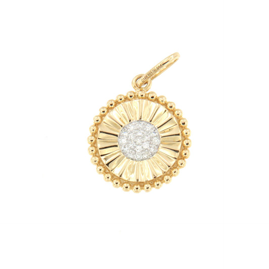 ORUMA pendant in 14k yellow gold with diamonds