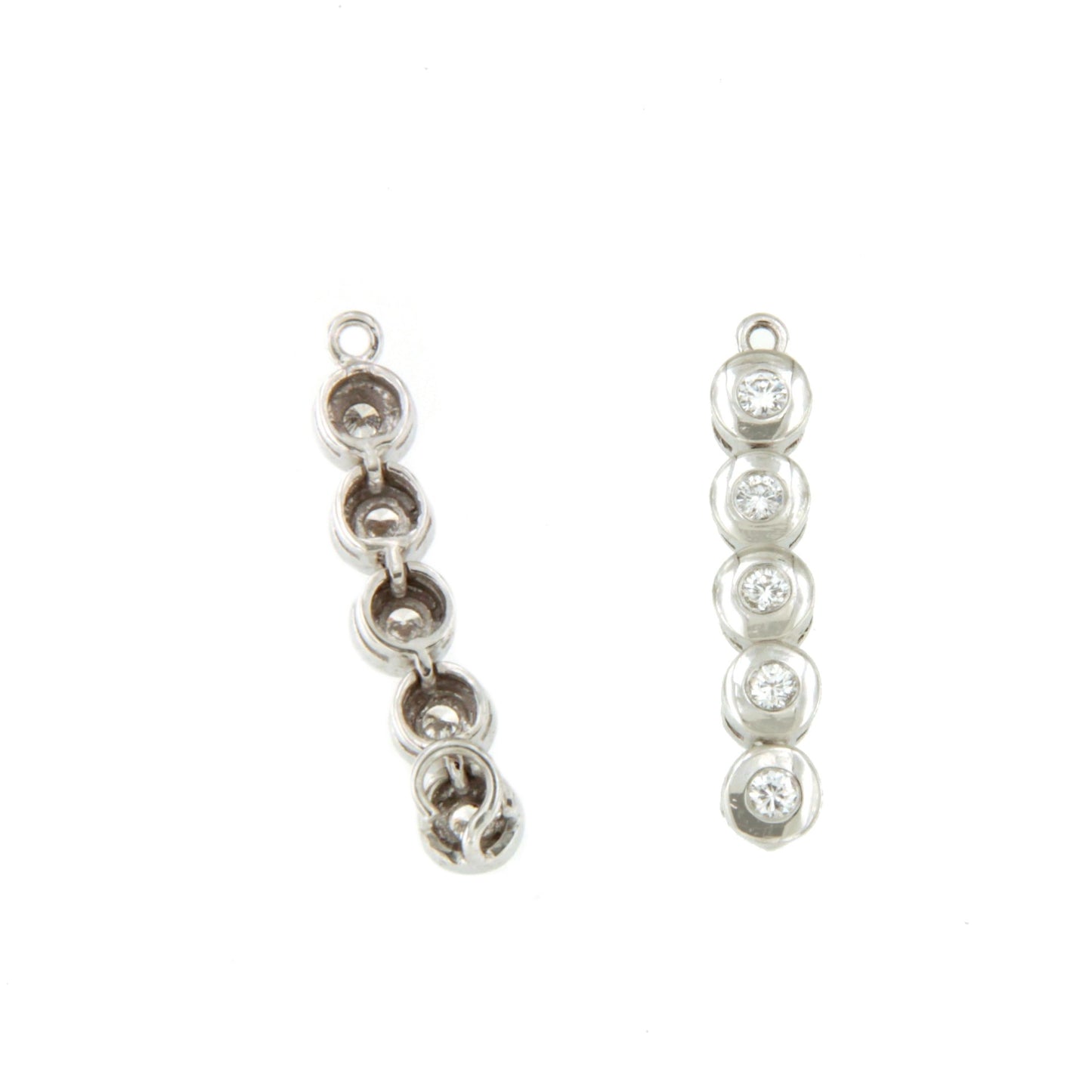 LUMISAR alargador de oro blanco de 18 kilates y brillantes