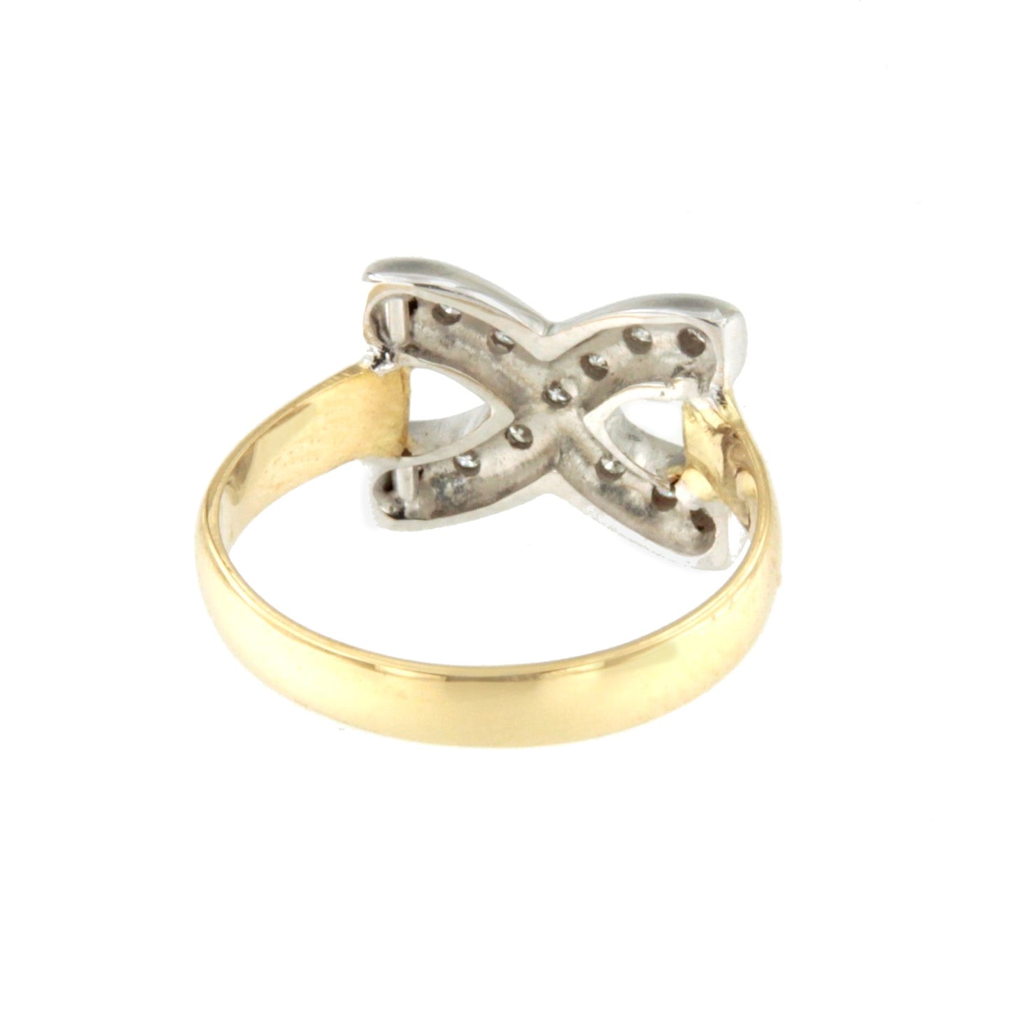 SIDIKA ring in white and yellow gold with curb links