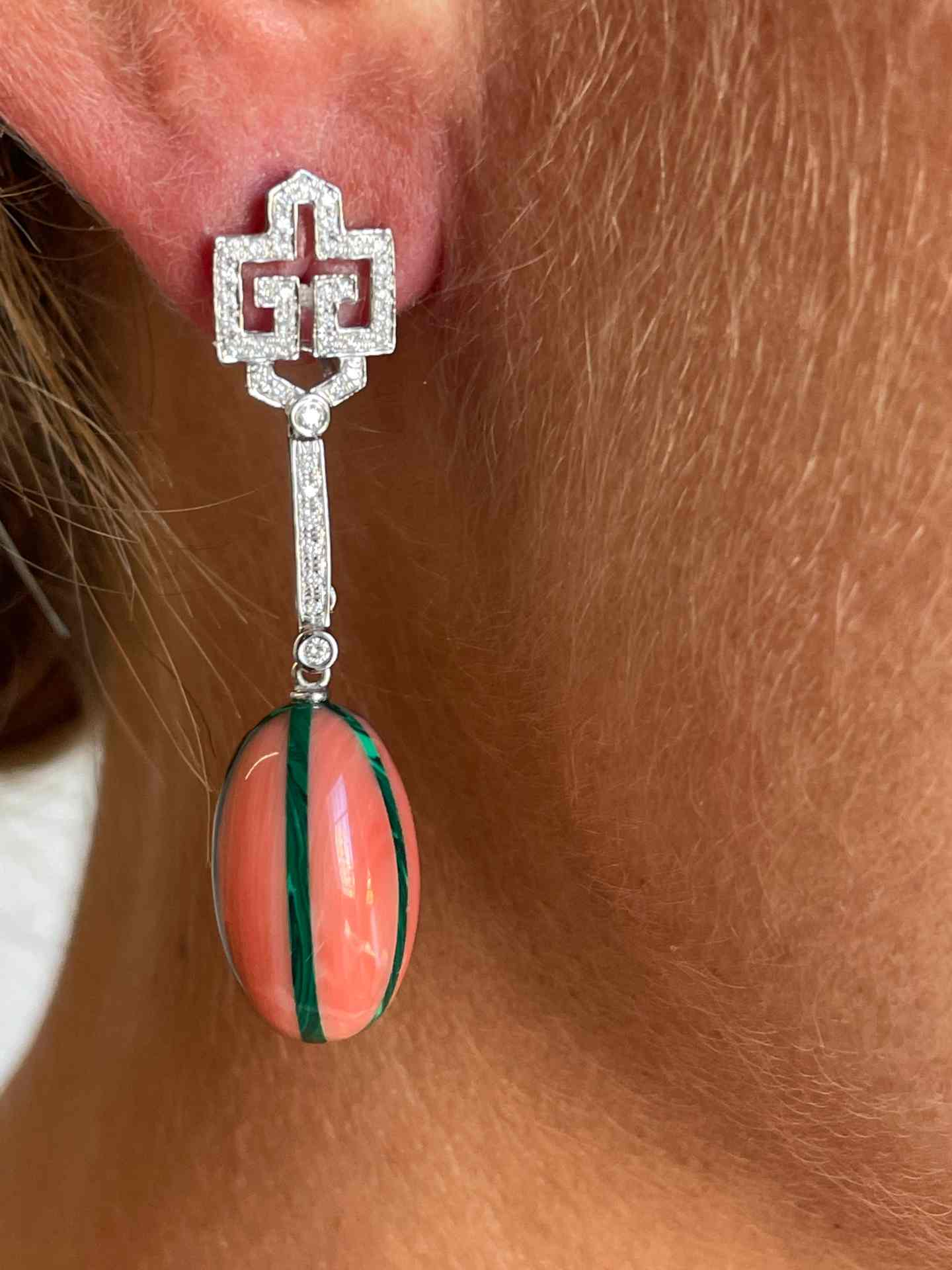 Rye detachable earring in 18k white gold