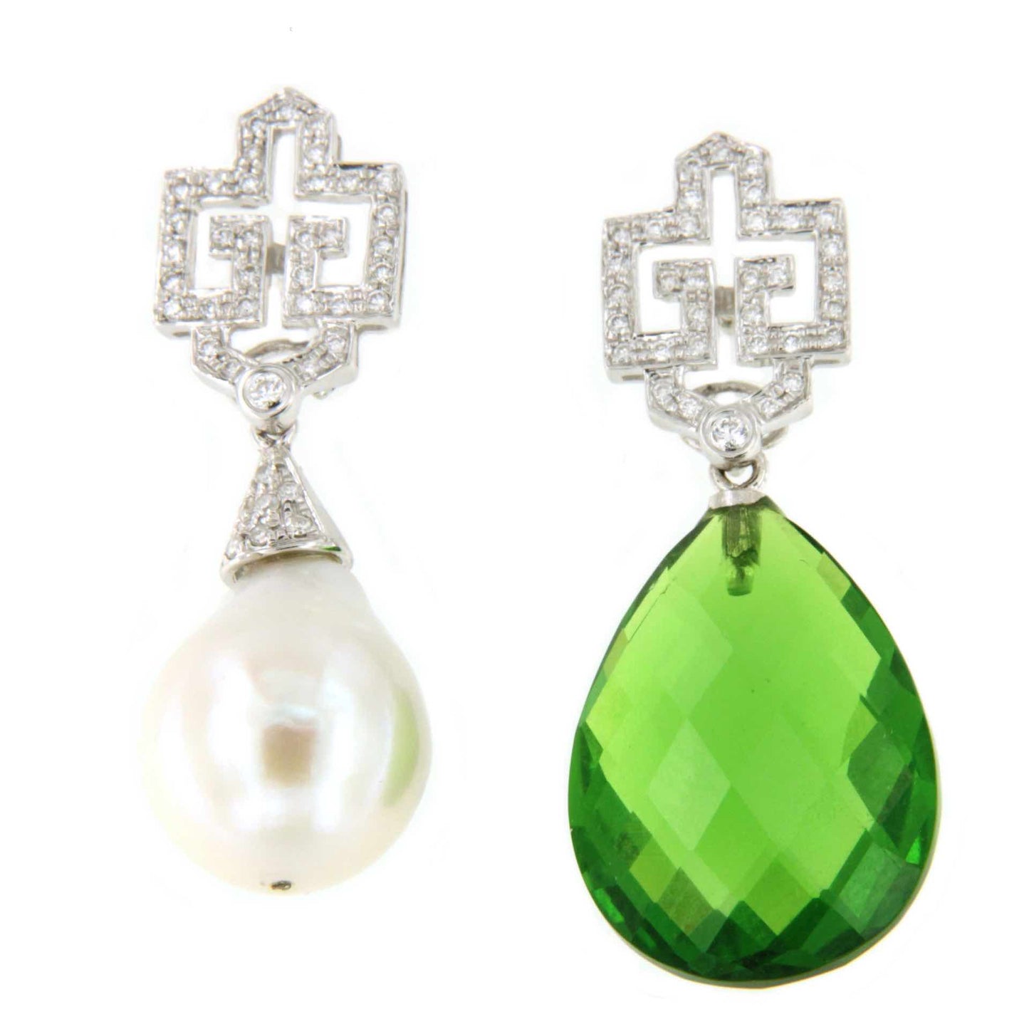 Rye detachable earring in 18k white gold