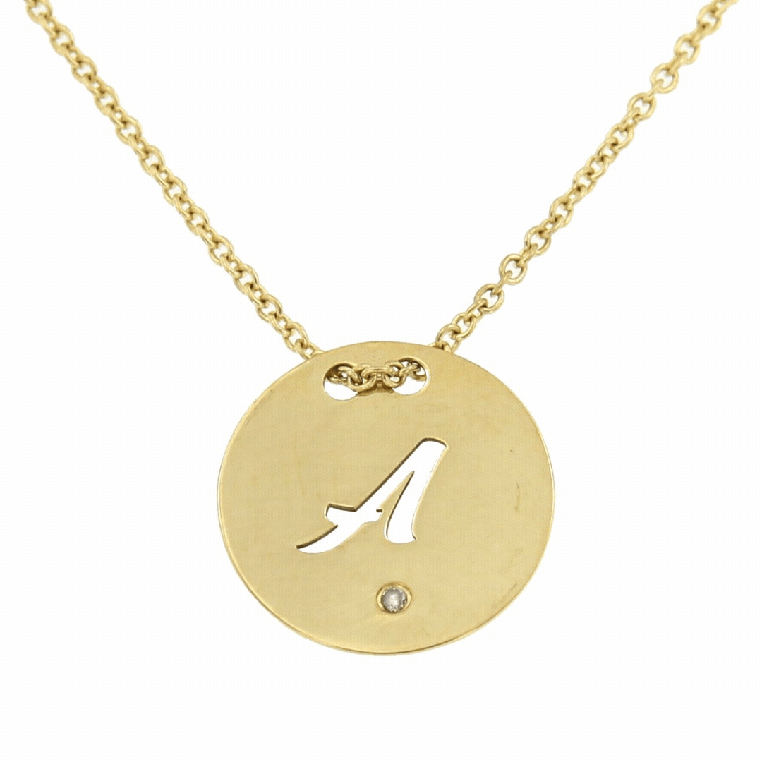 Cadena de oro amarillo AYSUN con dije y diamante