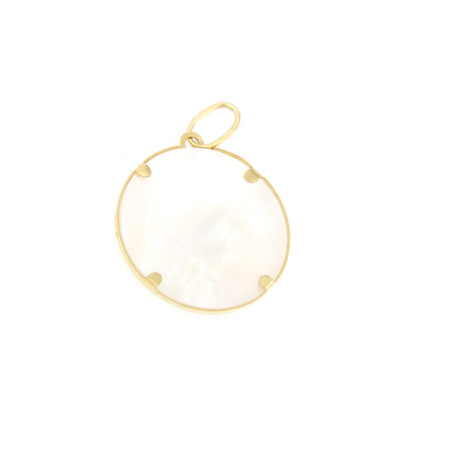 SARRIA medal of the Virgin Mary as a child in 18k yellow gold and mother-of-pearl