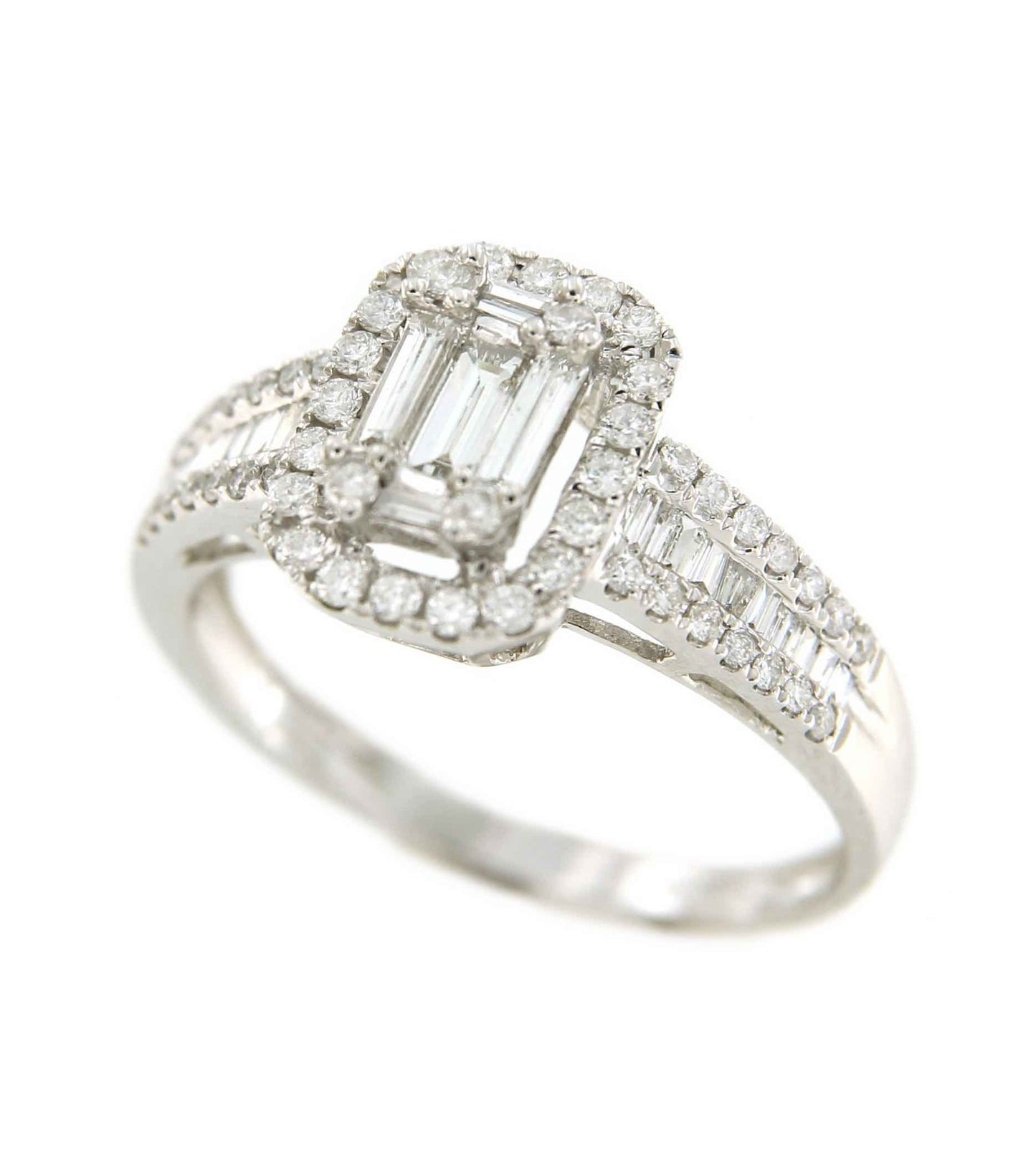 Anillo NIMET de oro blanco con diamantes en distintas tallas - Roman Joyero