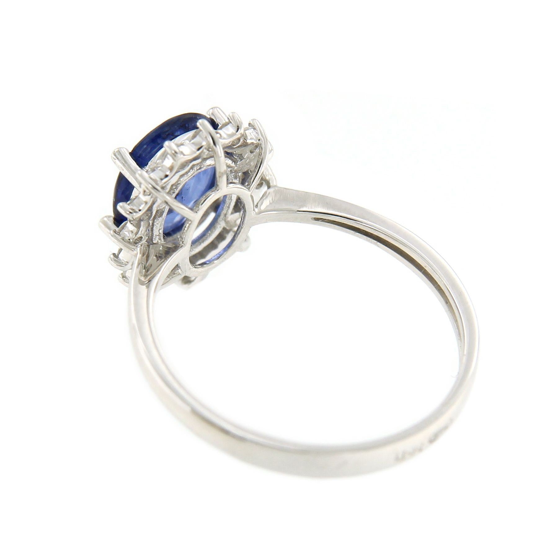 Anillo PINAR en oro blanco con zafiros y brillantes