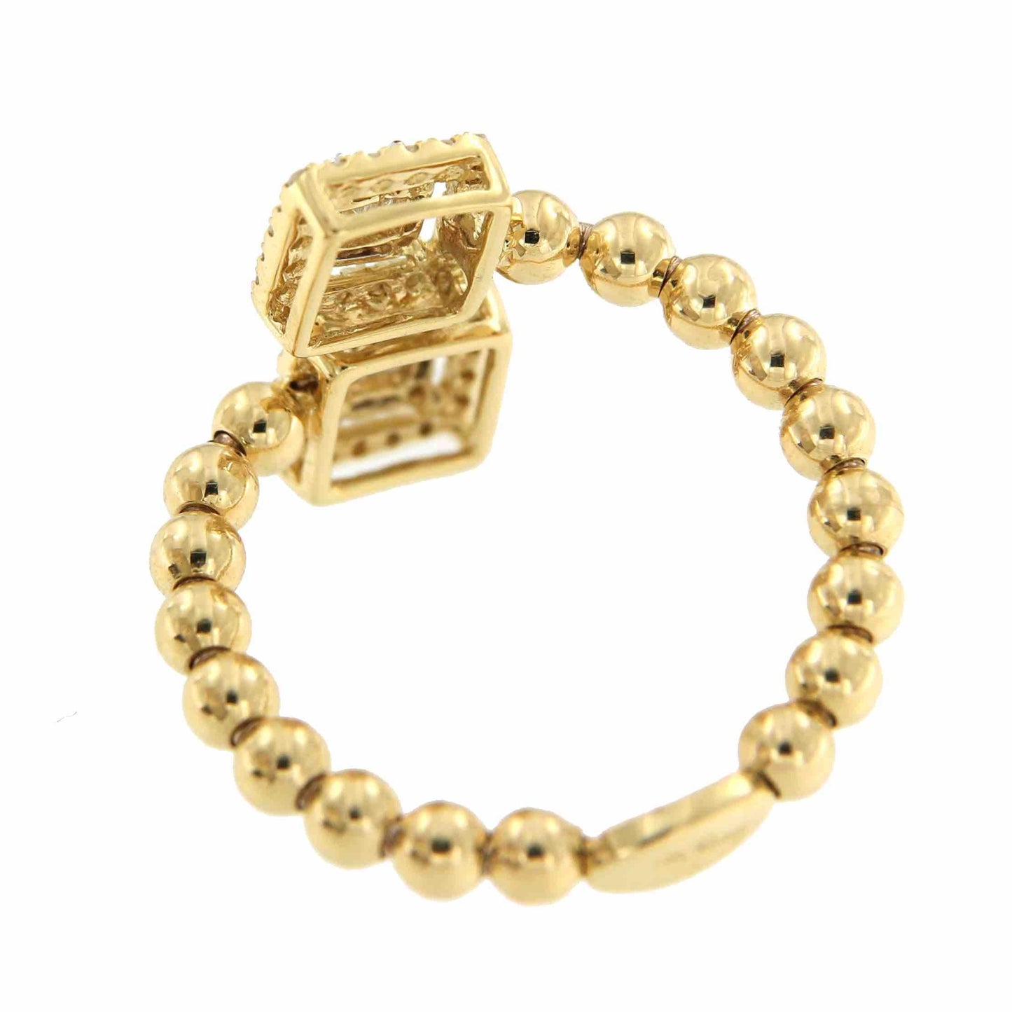 Anillo SEBNEM de oro amarillo o blanco con brillantes y baguettes