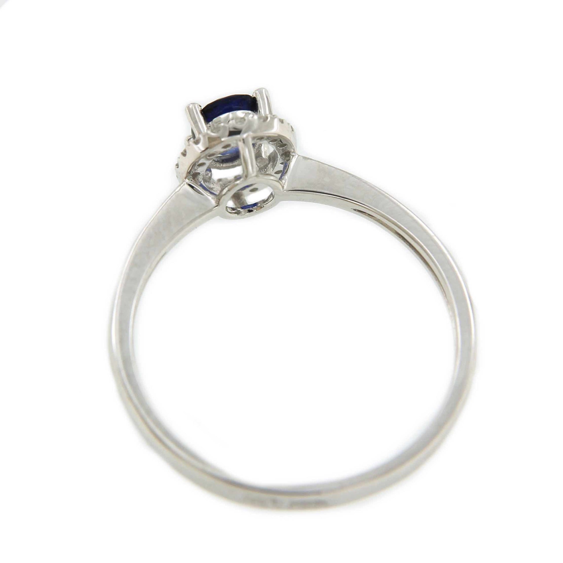 Anillo SERPIL en oro blanco con brillantes y esmeralda, rubí o zafiro