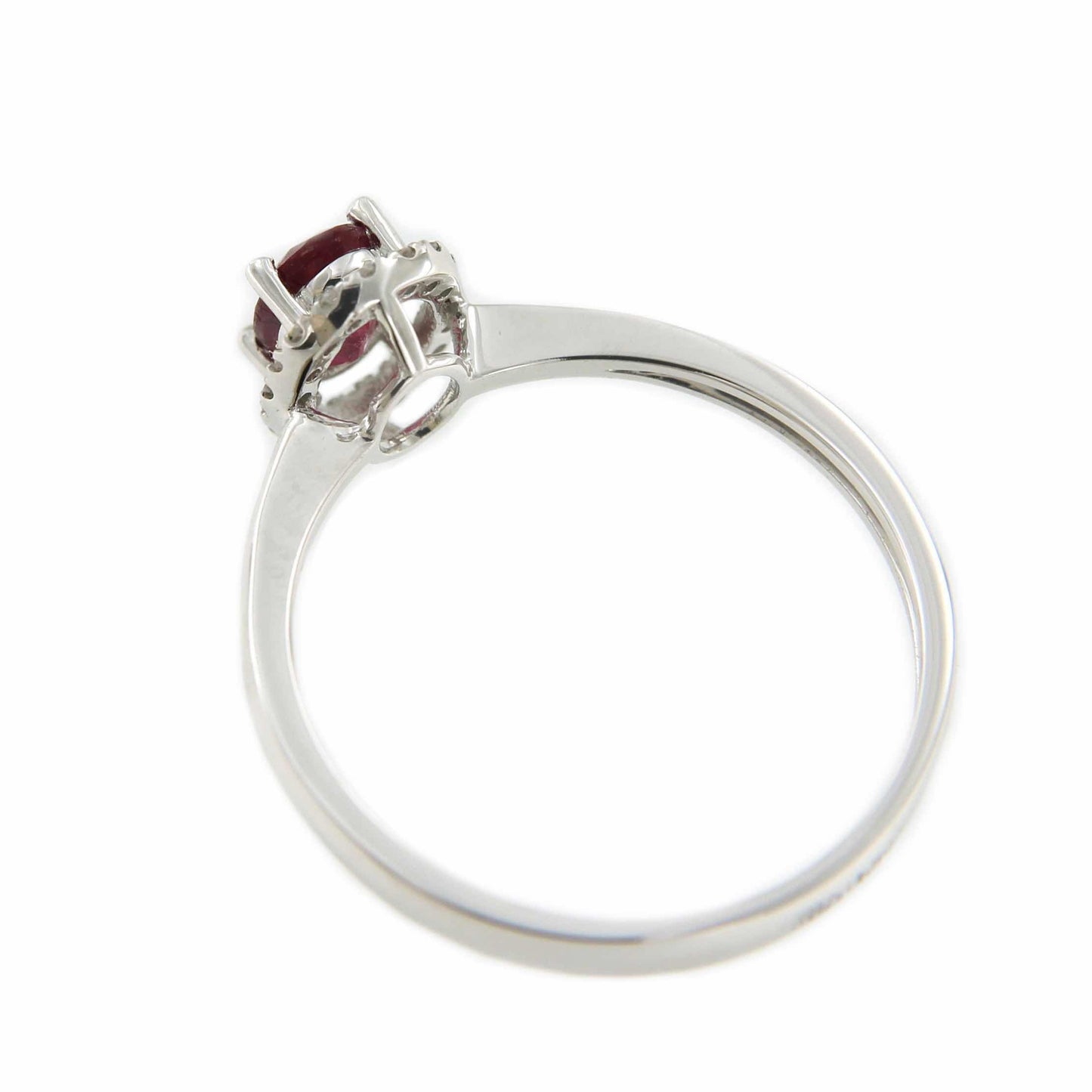 Anillo SERPIL en oro blanco con brillantes y esmeralda, rubí o zafiro