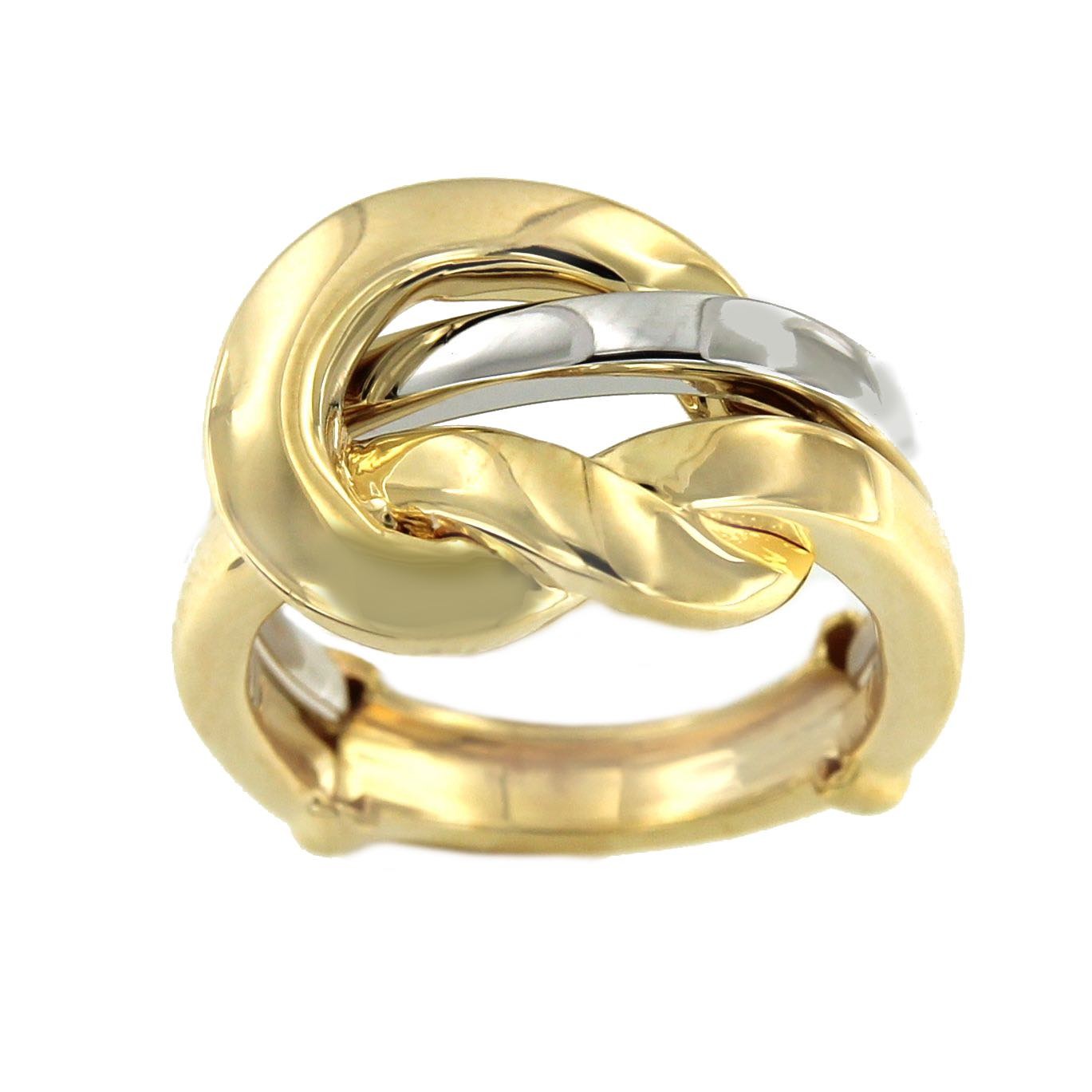 Anillo SEVIL en oro amarillo y oro blanco de 18 kilates - Roman Joyero