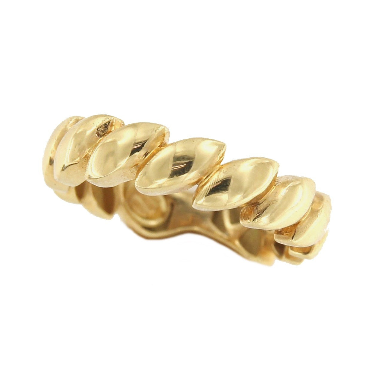 Anillo TULAY en oro amarillo de 18 kilates con gallones - Roman Joyero