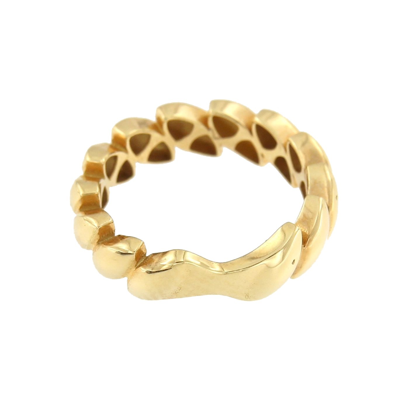 Anillo TULAY en oro amarillo de 18 kilates con gallones - Roman Joyero