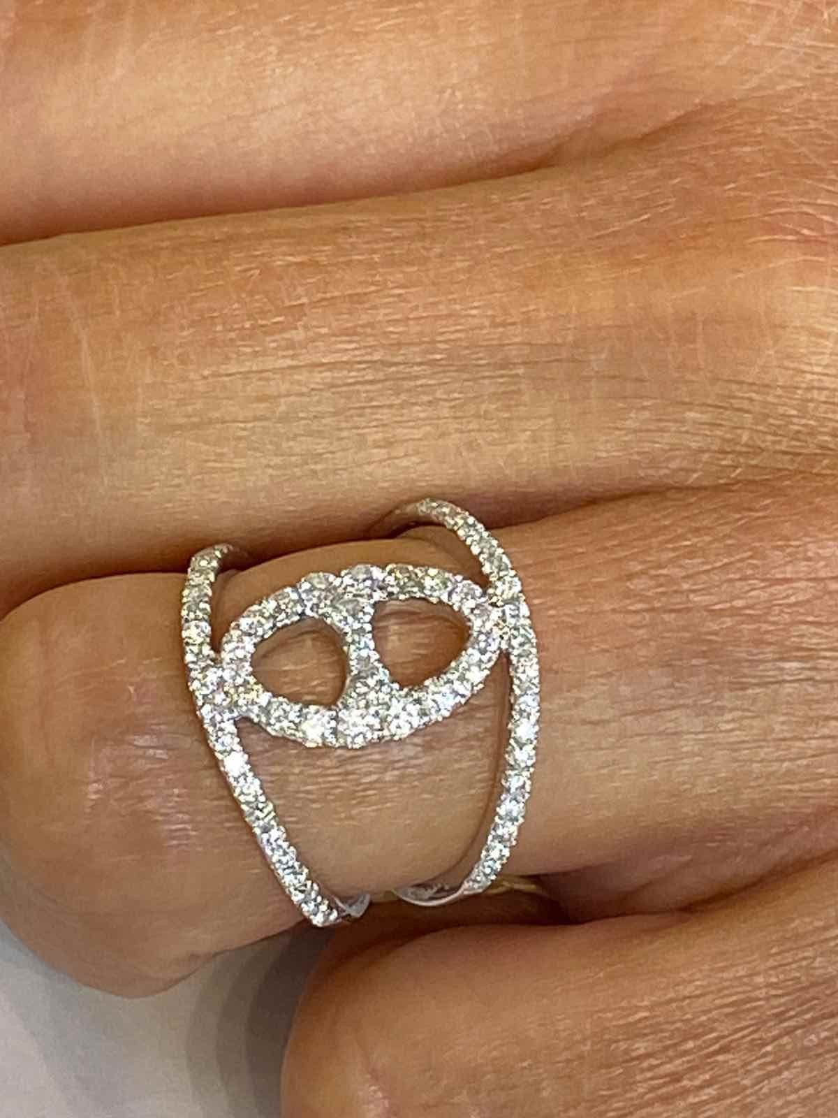 TALMAI, anillo de oro blanco con diamantes - Roman Joyero