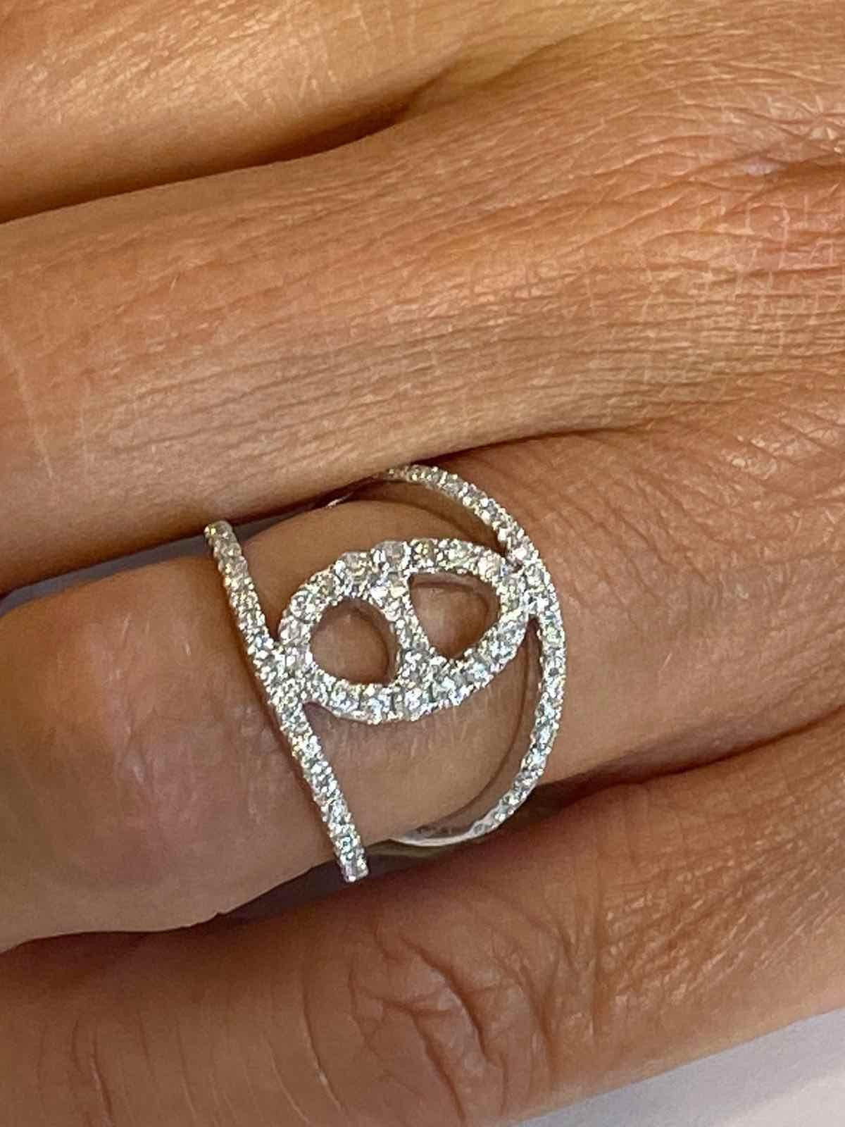 TALMAI, anillo de oro blanco con diamantes - Roman Joyero