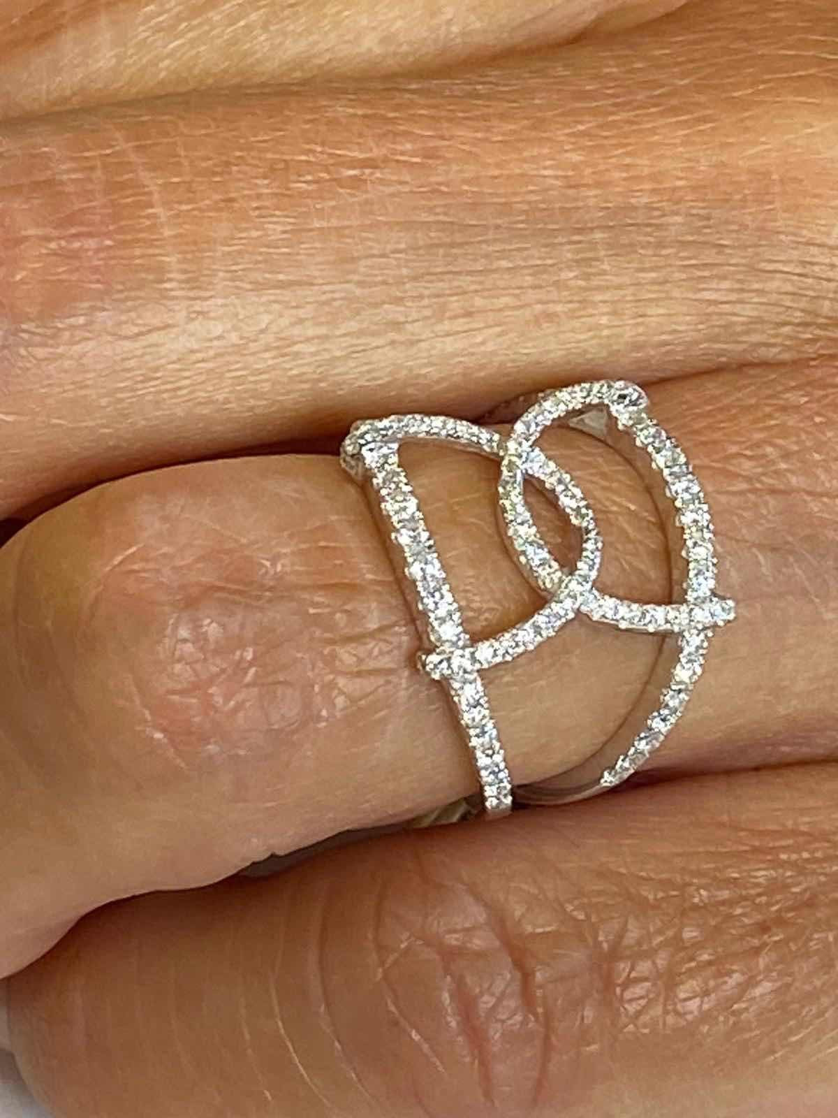 AGATON, anillo de oro blanco con diamantes - Roman Joyero