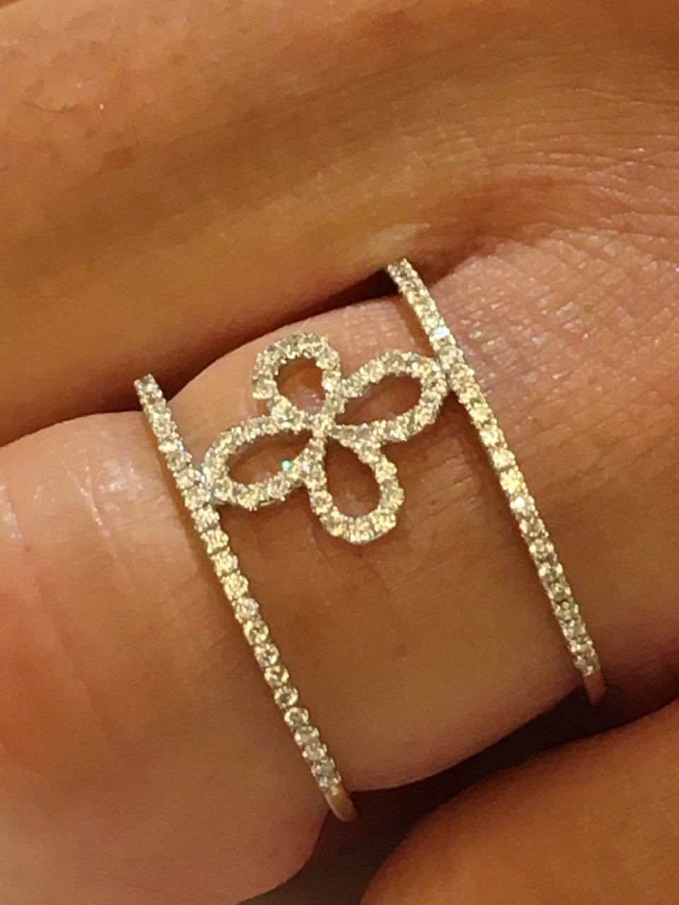 AVATAR, anillo de oro blanco con diamantes - Roman Joyero