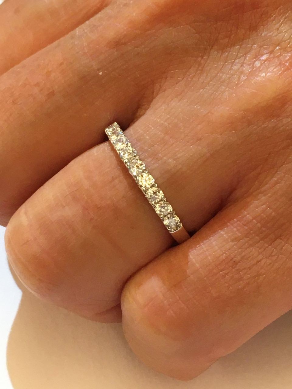 BRAMANTE, anillo de oro blanco con diamantes - Roman Joyero