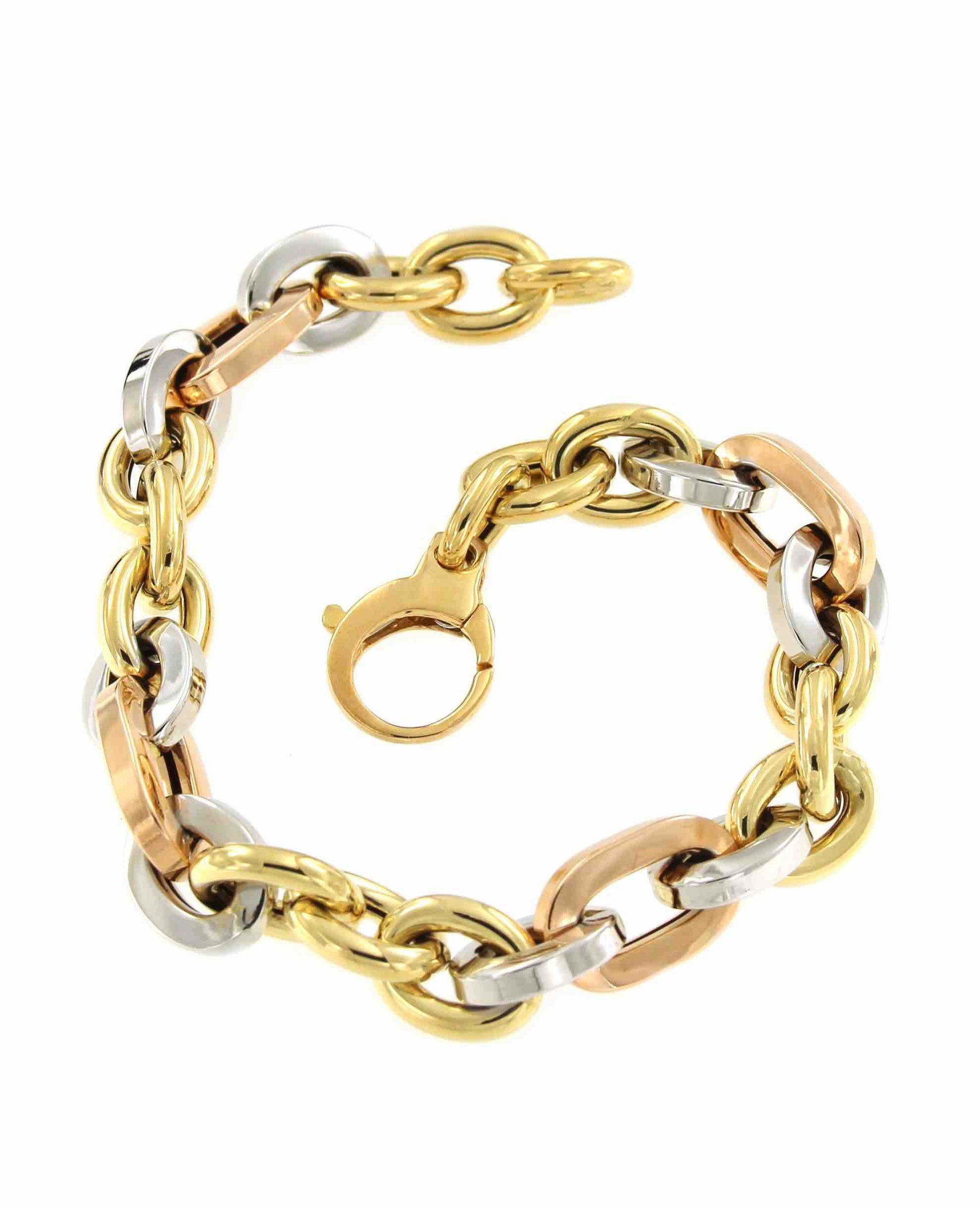 Pulsera BALIK eslabones en diferentes colores de oro de 18 ktes - Roman Joyero