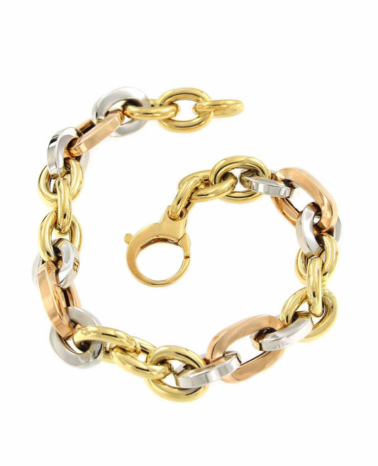 Pulsera BALIK eslabones en diferentes colores de oro de 18 ktes - Roman Joyero