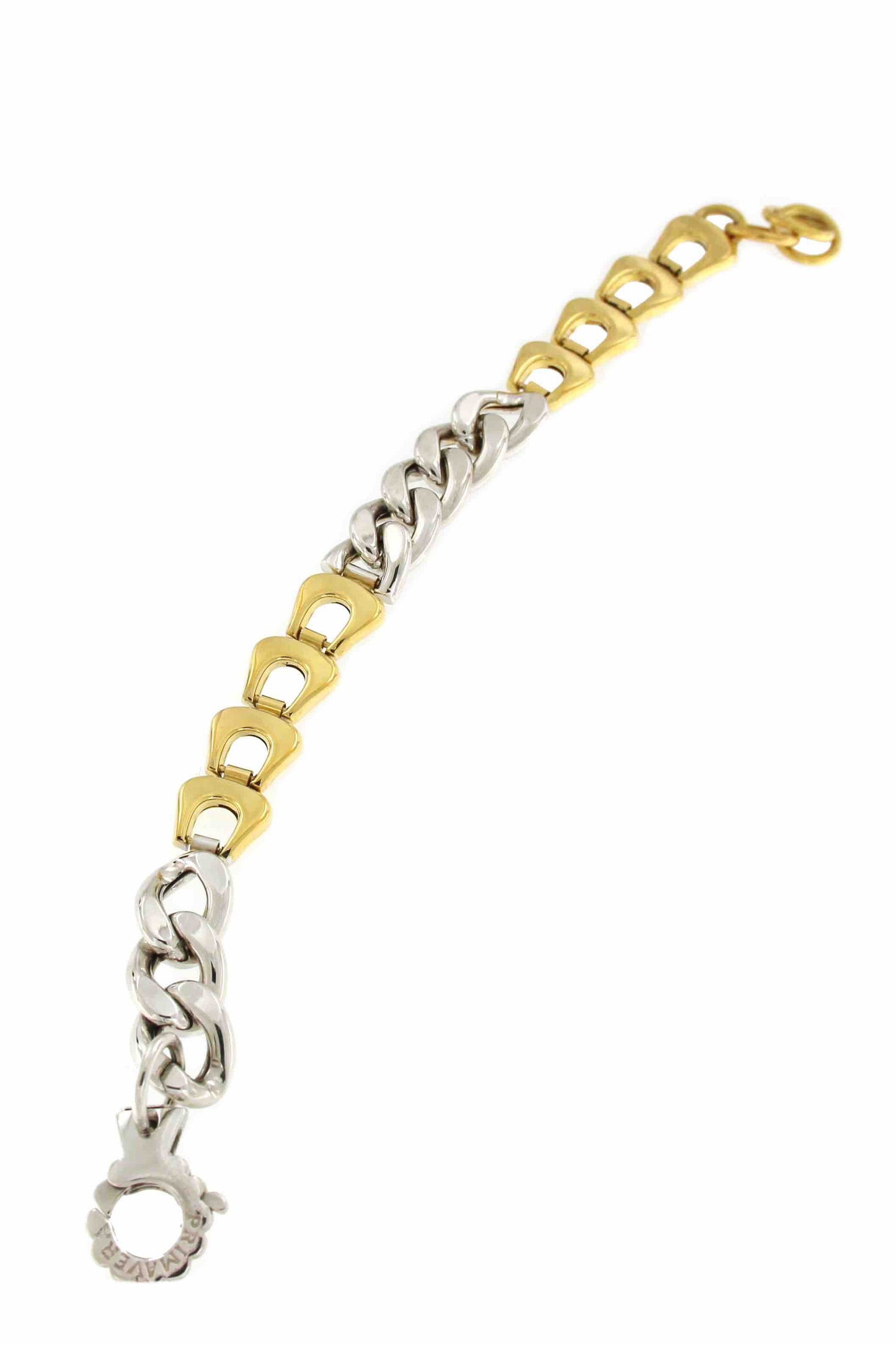 Pulsera RUZU en dos colores de oro 18 kts blanco y amarillo