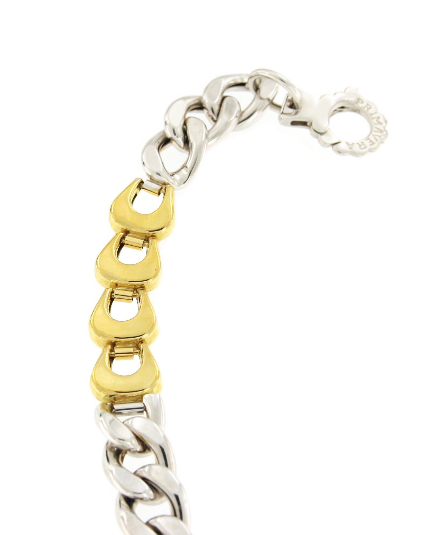 Pulsera RUZU en dos colores de oro 18 kts blanco y amarillo