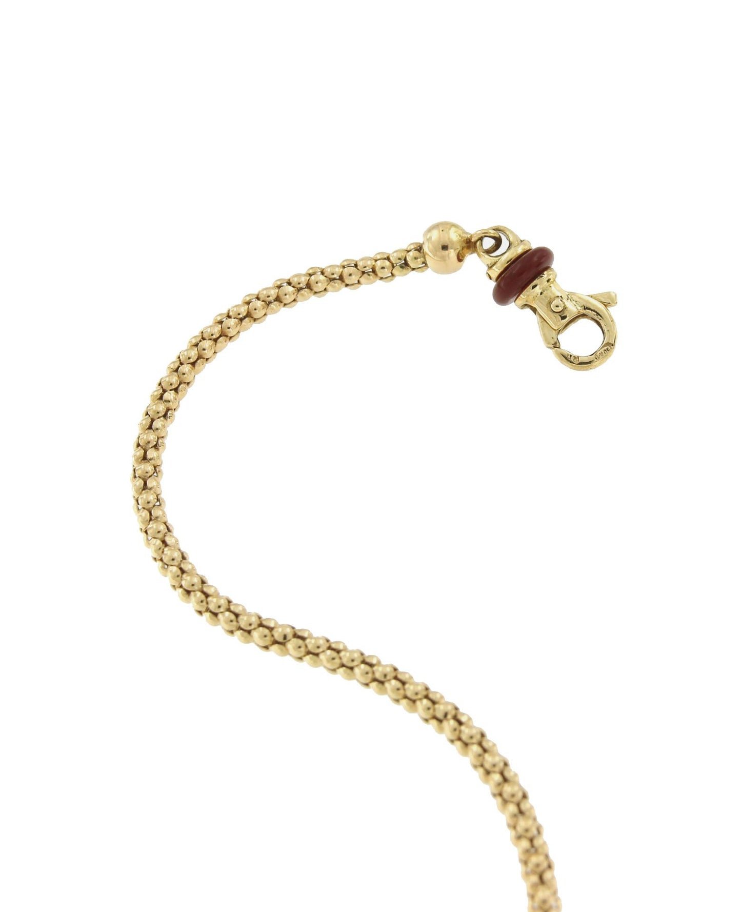 Pulsera DEMIR cadena redondeada y enganchada en oro amarillo