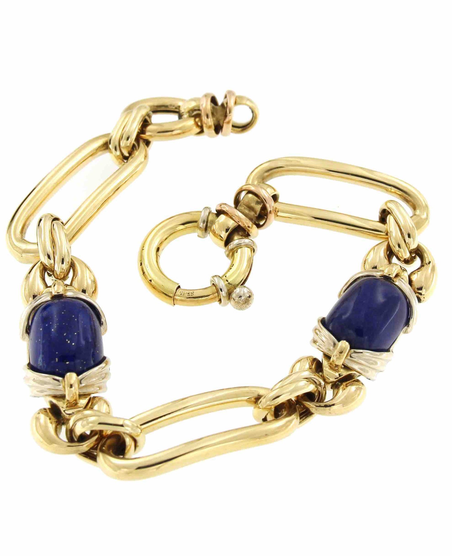 Pulsera BURAK fantástica pulsera de oro amarillo y lapislázuli