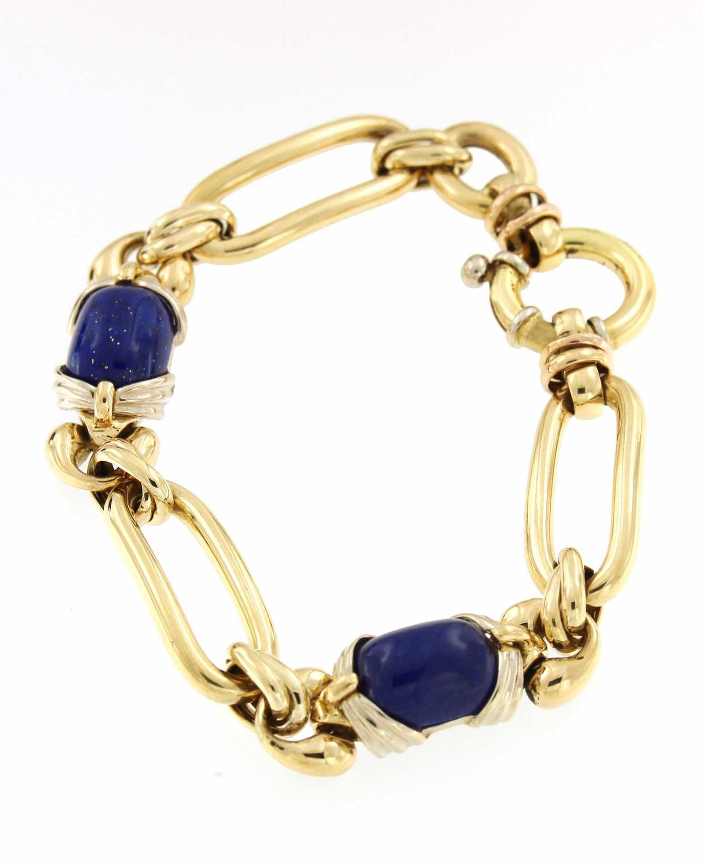 Pulsera BURAK fantástica pulsera de oro amarillo y lapislázuli