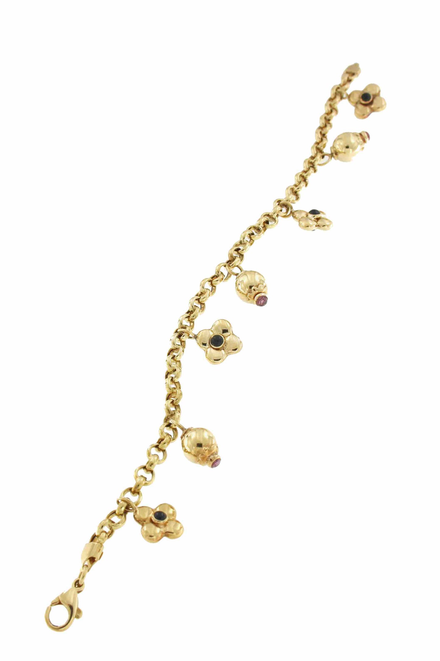 Pulsera LEKE con dijes que cuelgan en oro amarillo de 18 ktes